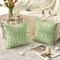 Set of 4 Happy Easter "Hunny Bunny" Green Throw Pillow Covers – 18" x 18" Spring Cushion Cases for Sofa & Couch